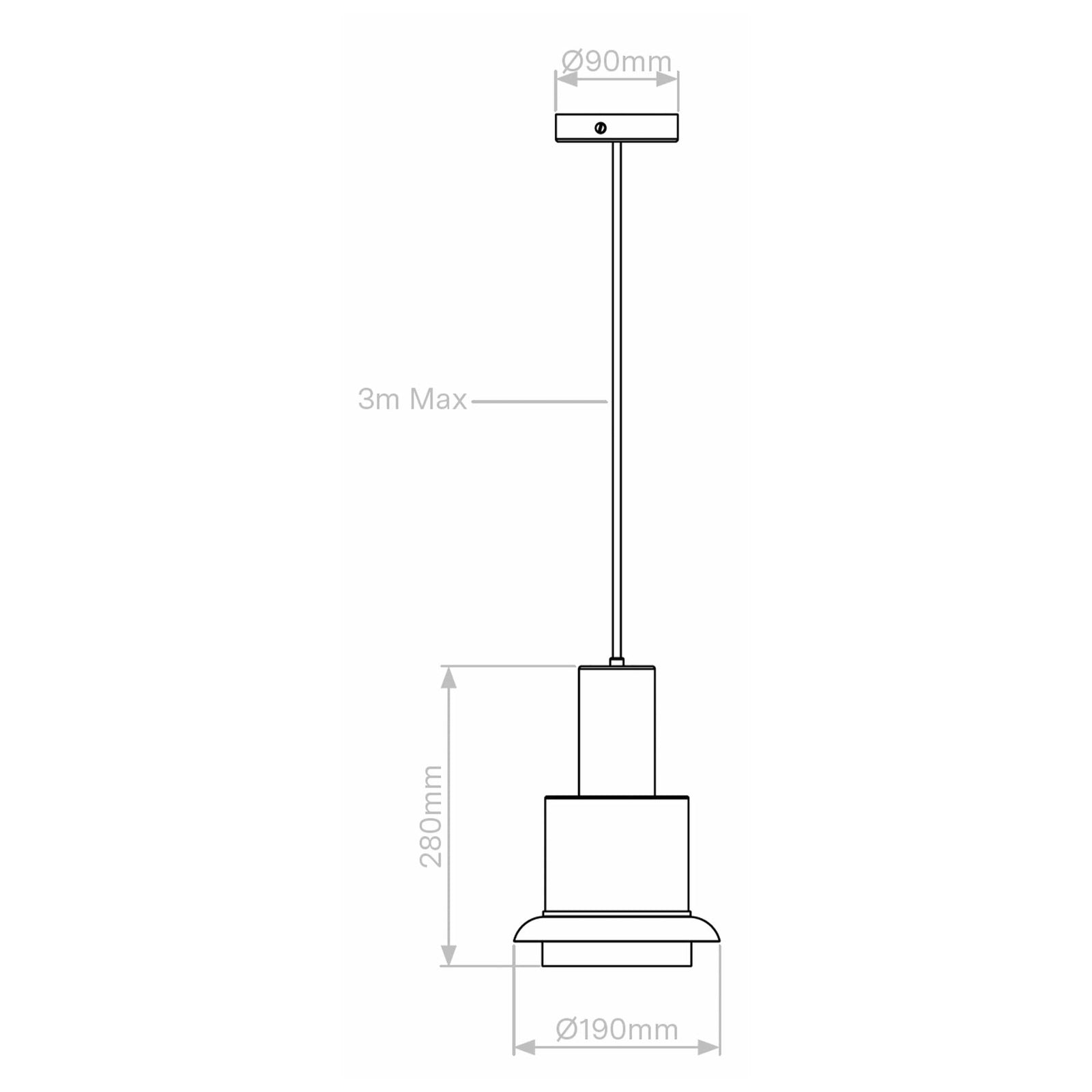 DCW éditions Chaumont L E27 viseča svetilka