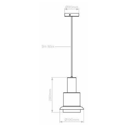 DCW éditions Chaumont L E27 závěsné svítidlo