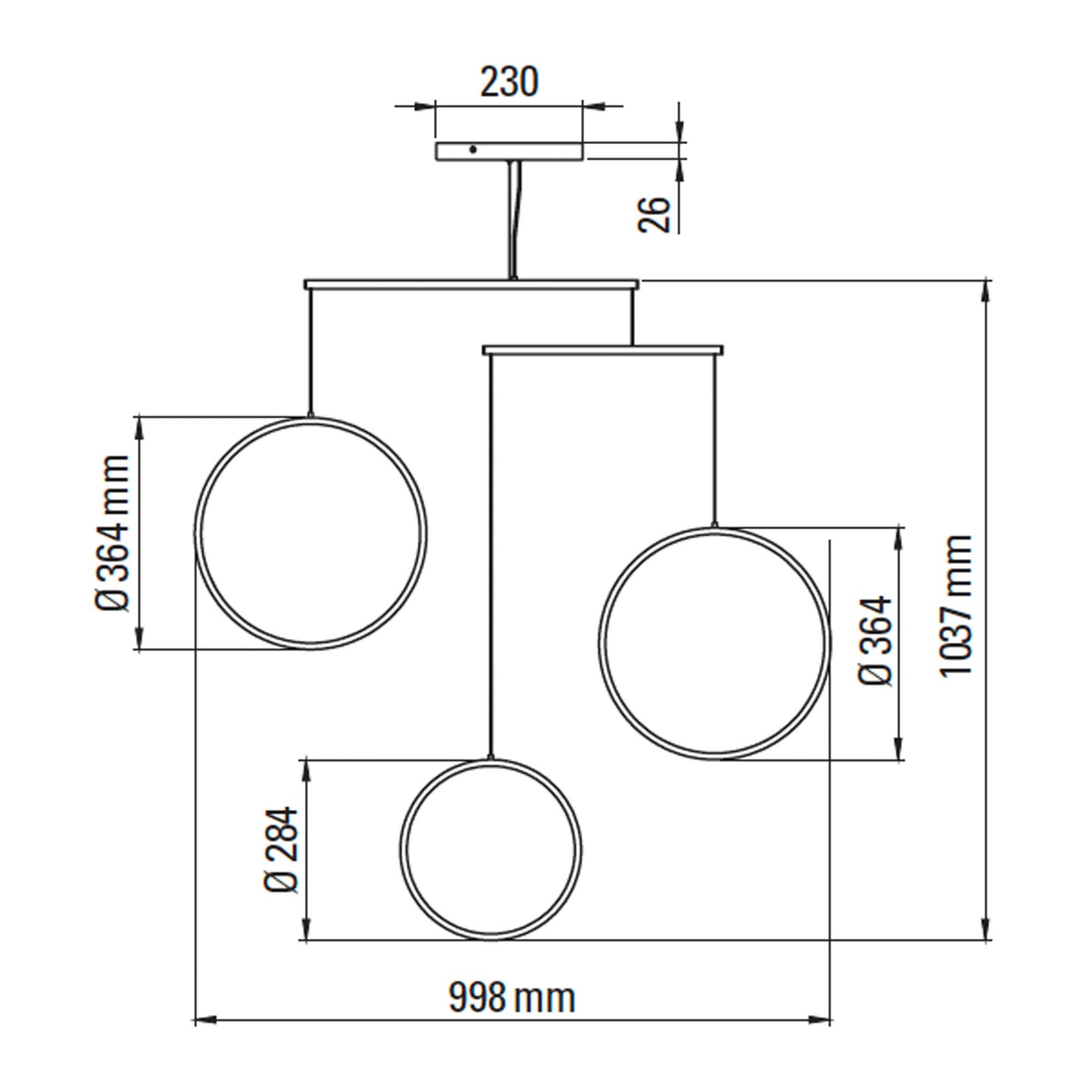 DCW éditions Focus LED viseča svetilka