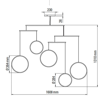 DCW éditions Focus LED viseča svetilka