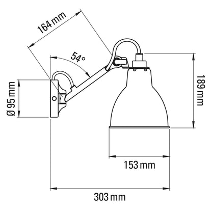 DCW éditions Lampe Gras N°104 E27 nočna svetilka