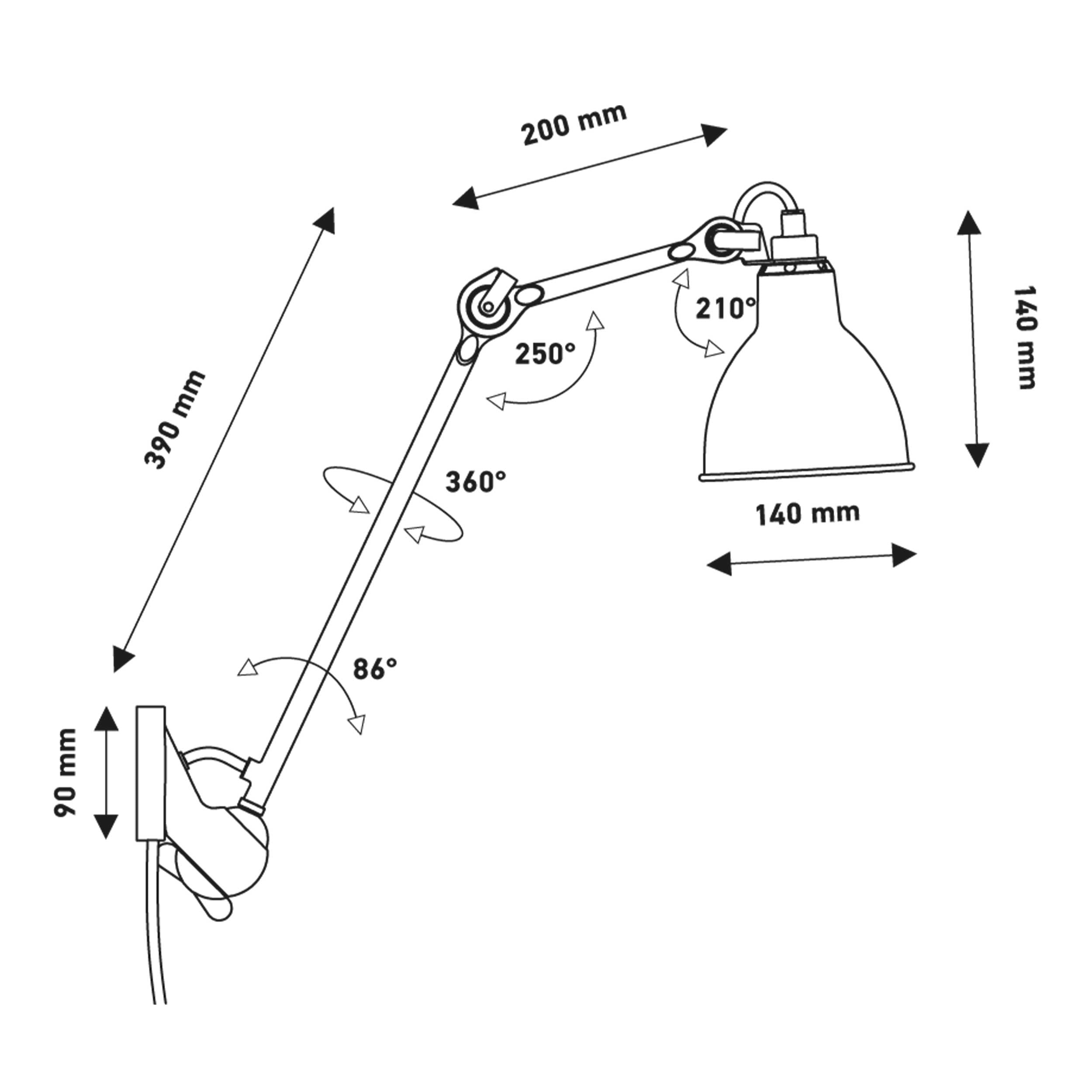 DCW éditions Lampe Gras N°222 E14 stenska svetilka