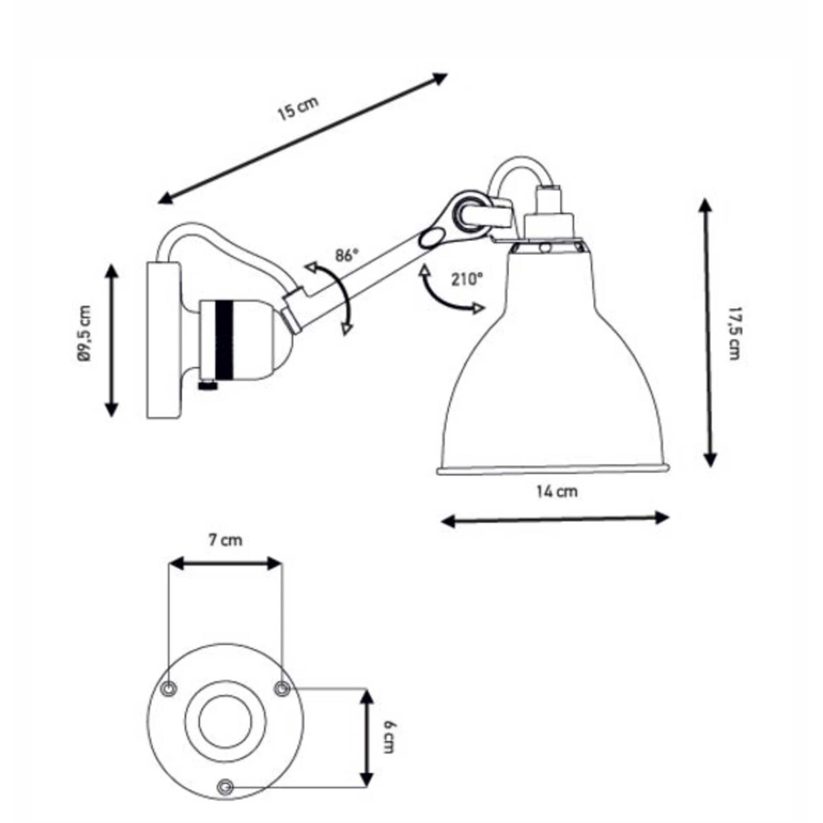 DCW éditions Lampe Gras N°304 E14 stenska kopalniška svetilka IP64