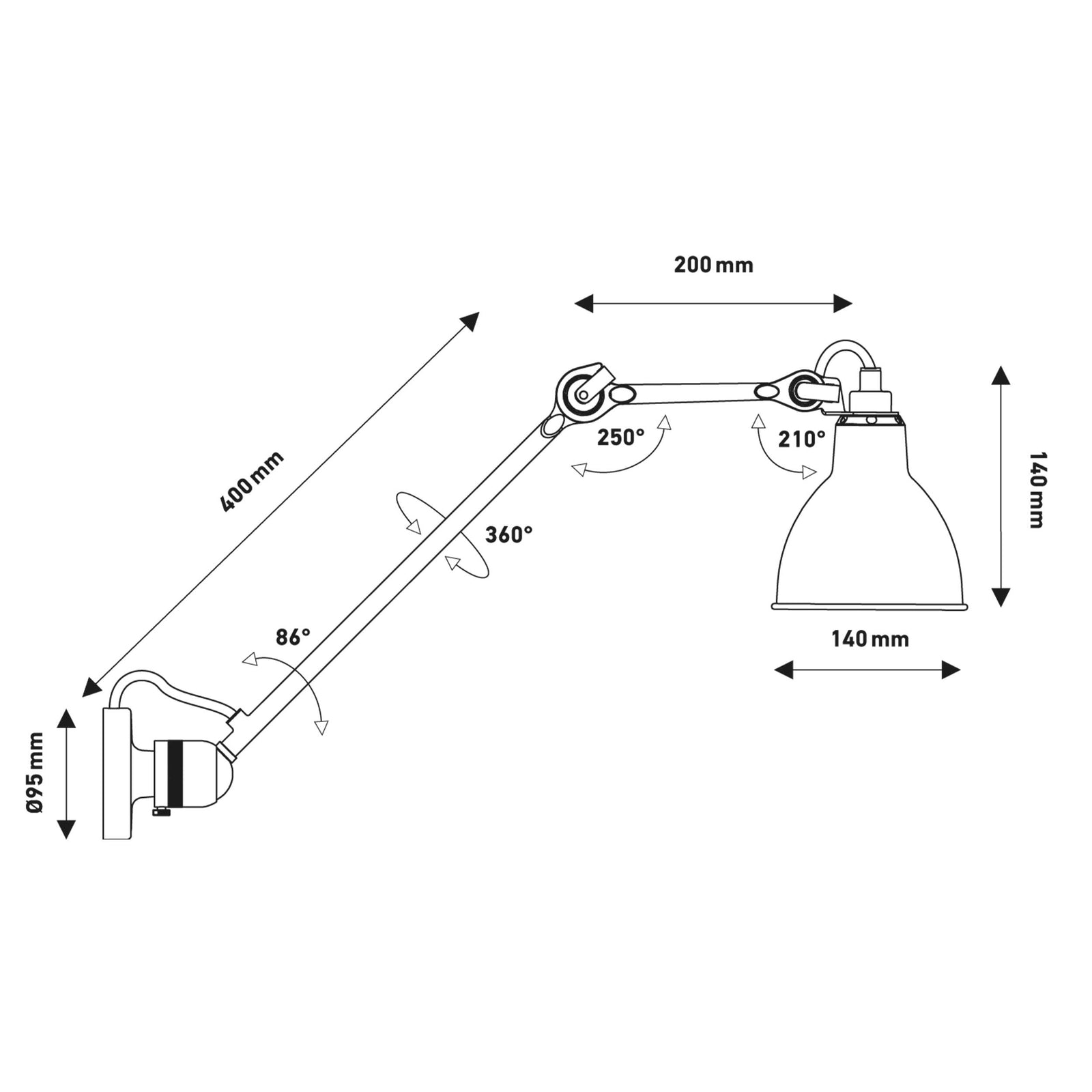 DCW éditions Lampe Gras N°304 L60 E14 stenska svetilka