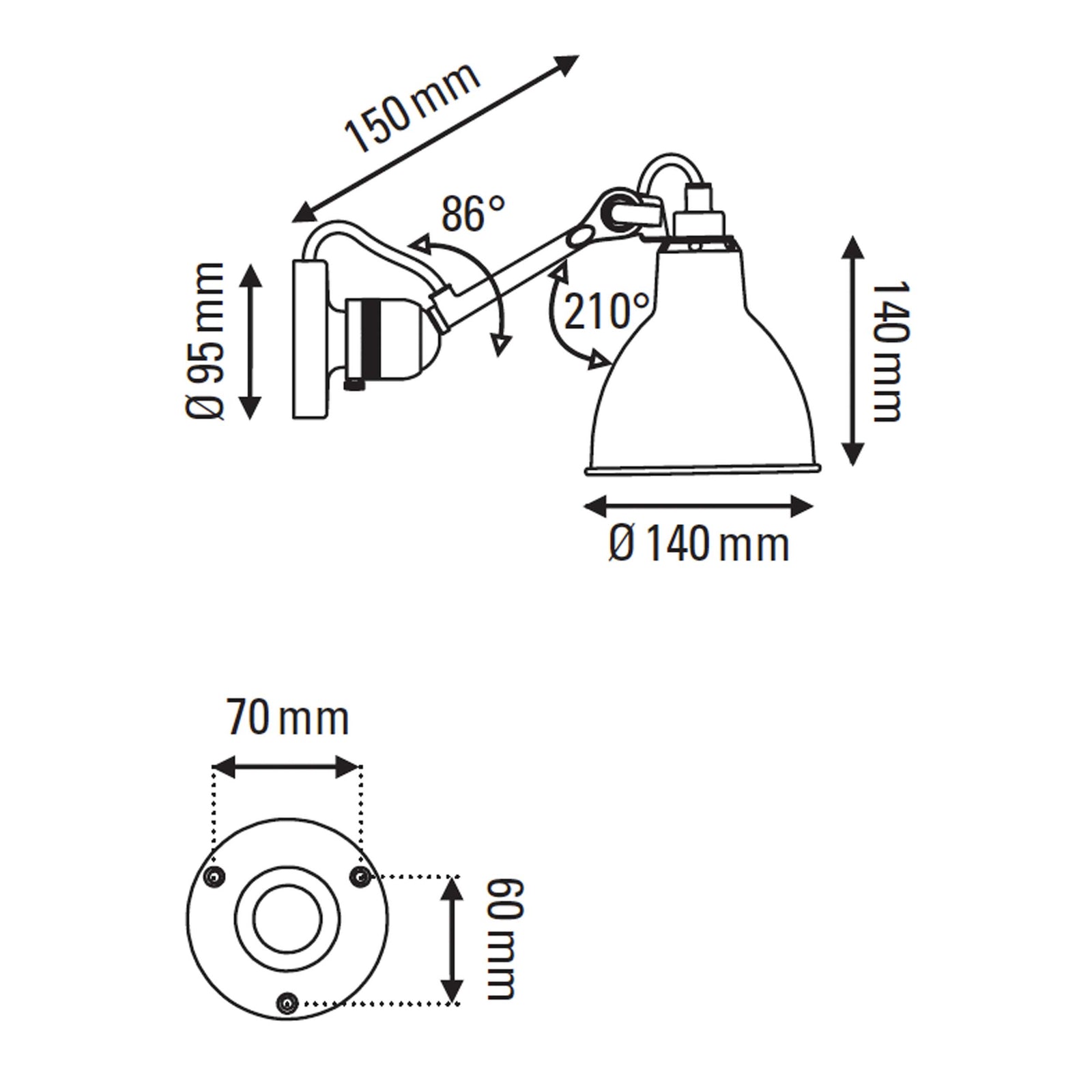 DCW éditions Lampe Gras N°304 E14 stenska svetilka