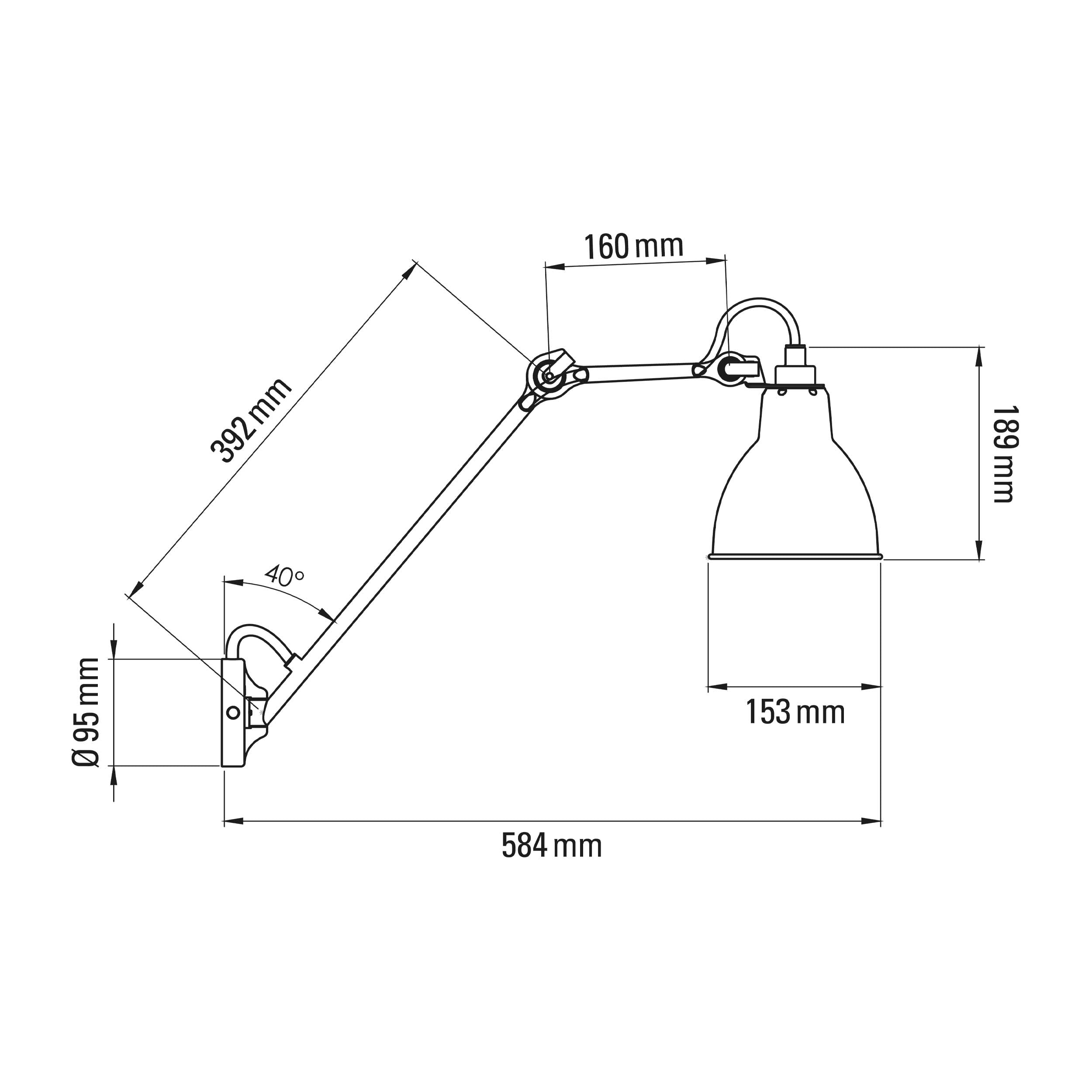 DCW éditions Lampe Gras N°122 E27 stenska svetilka