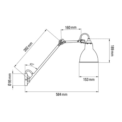 DCW éditions Lampe Gras N°122 E27 stenska svetilka