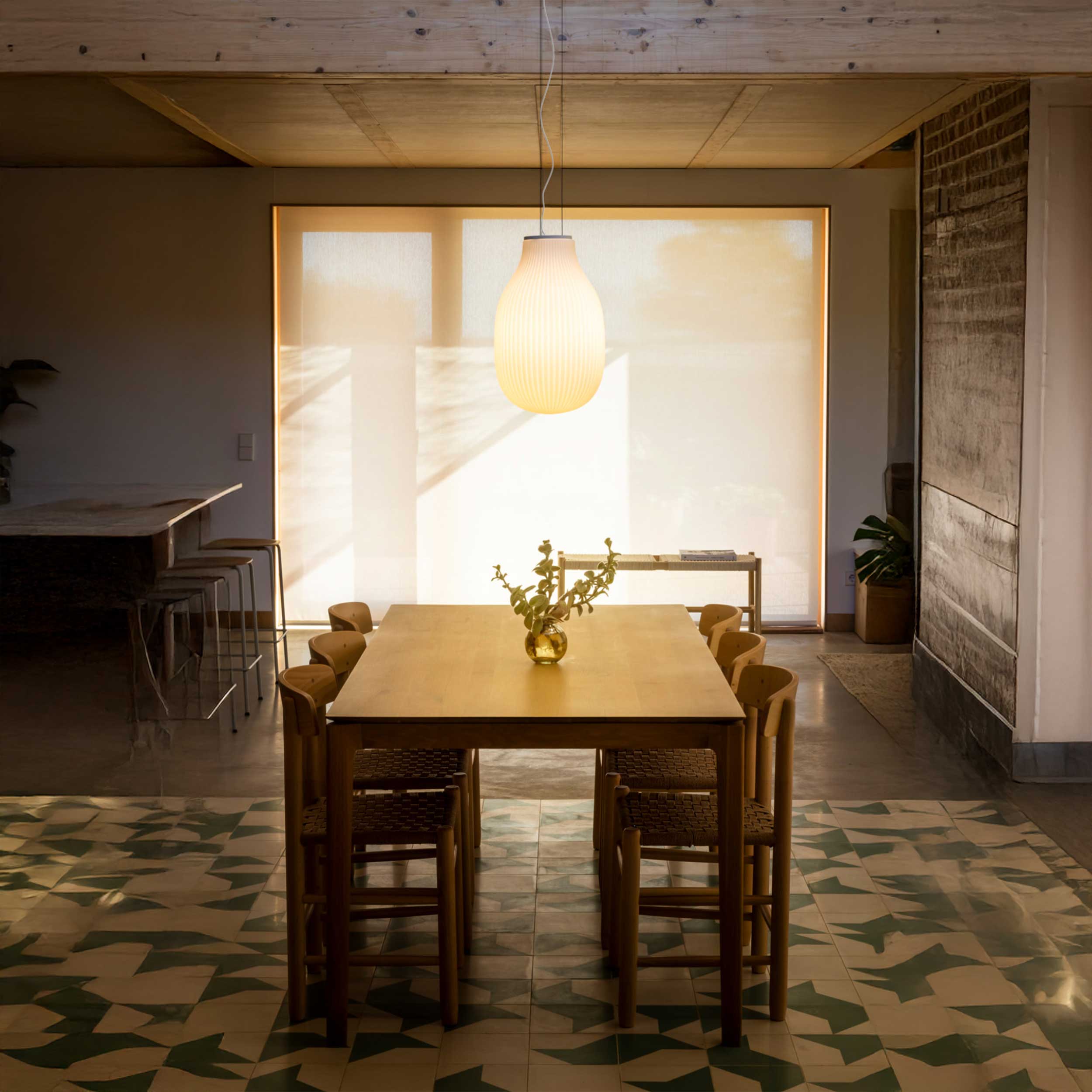 Faro Brume LED glass ceiling light IP44