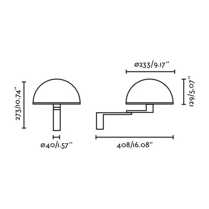 Faro Dome E27 nastavljiva stenska svetilka