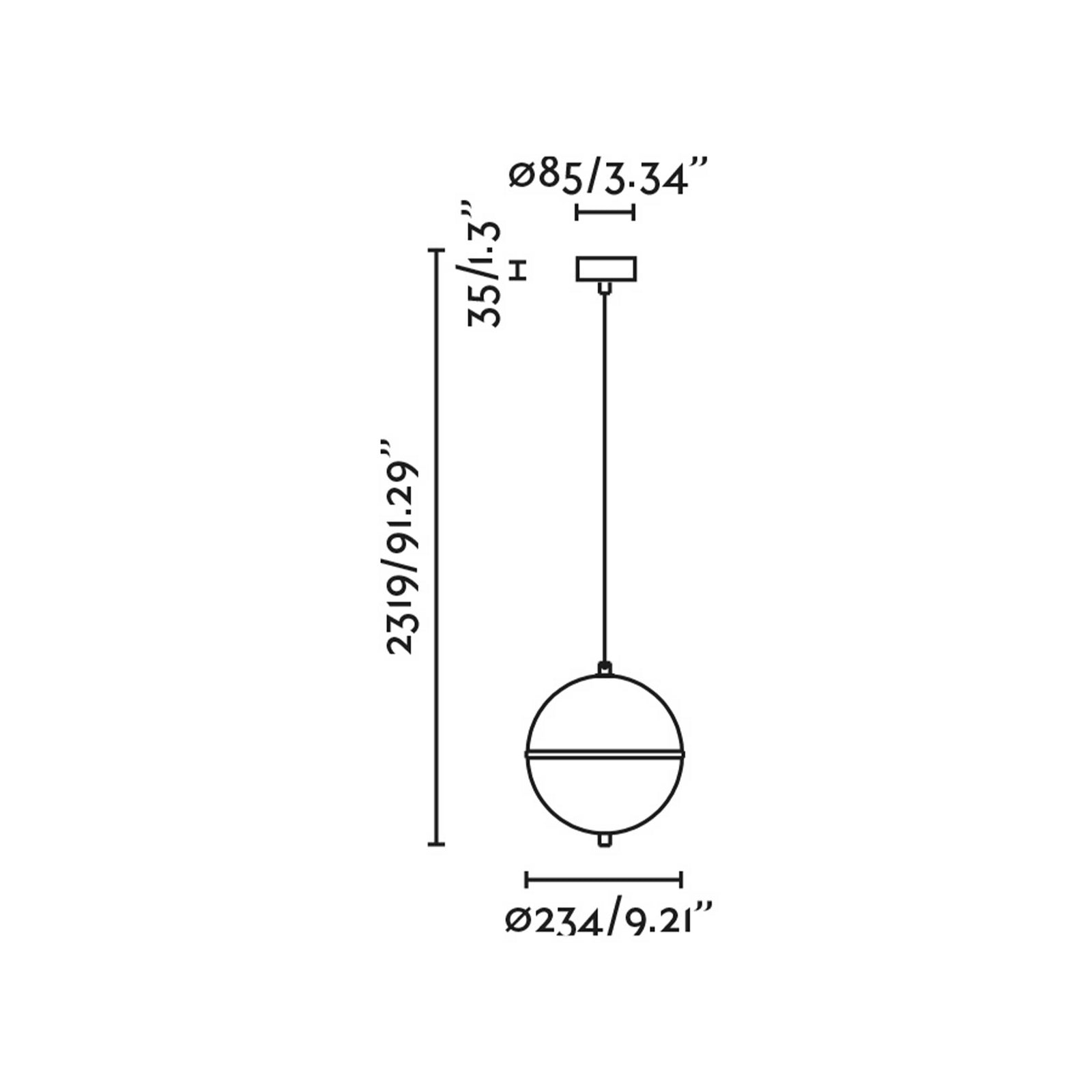 Obesna svetilka Faro Dome