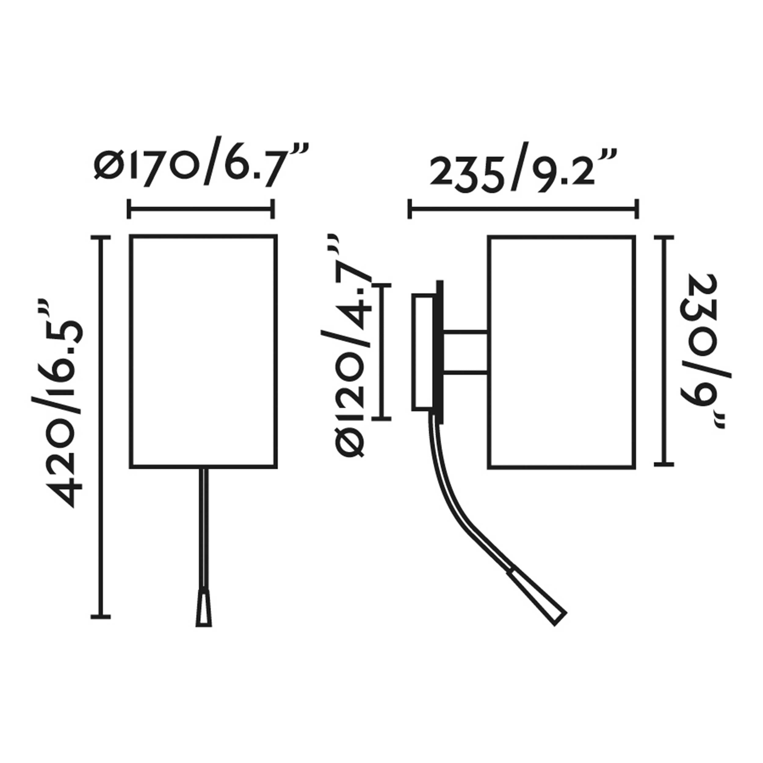 Stenska svetilka Faro Guadalupe E27