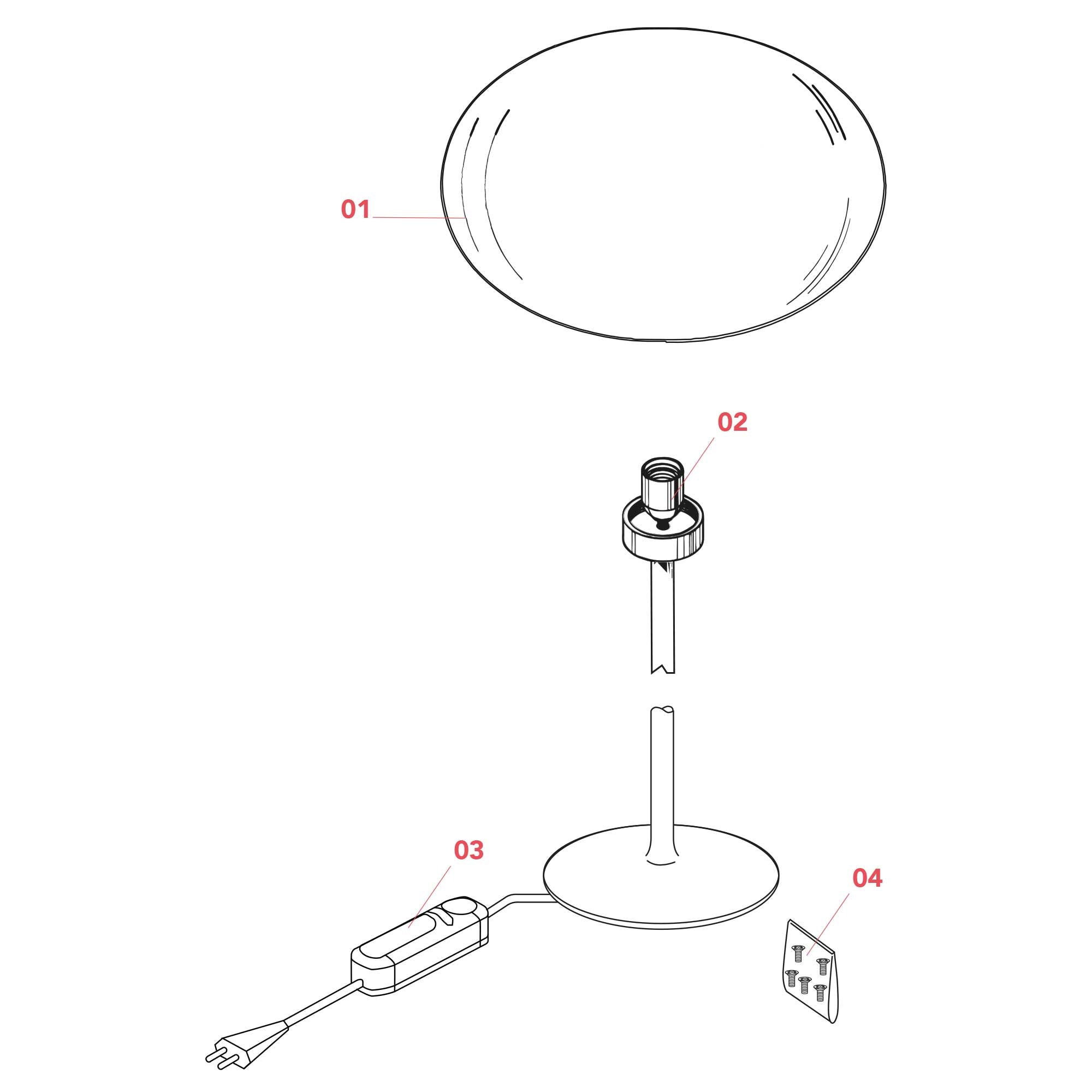 Flos Glo-Ball E27 stolní svítidlo