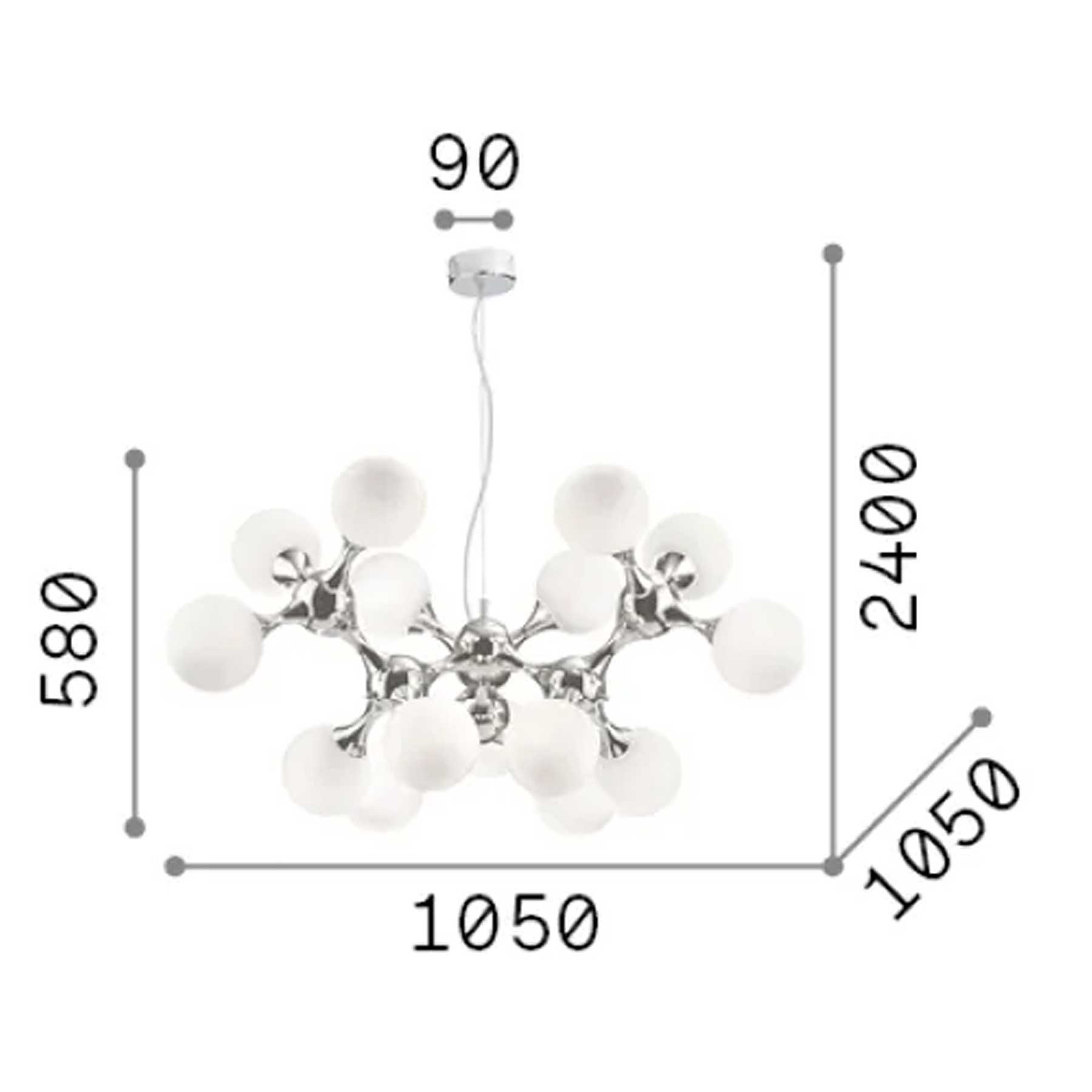 Ideal lux Nodi E14 závěsné svítidlo