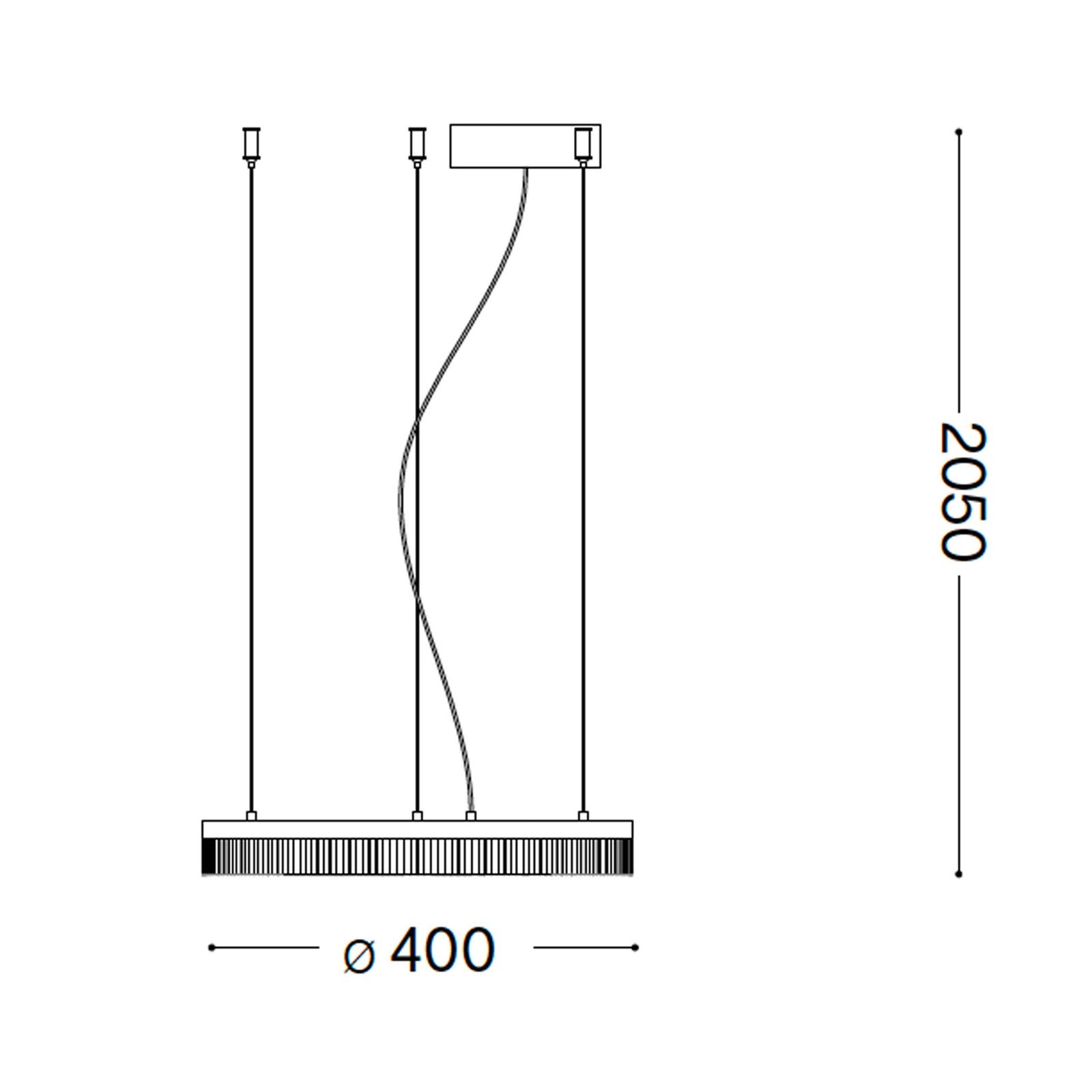 Ideal lux Crown LED okrogla viseča svetilka