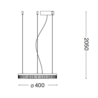 Ideal lux Crown LED okrogla viseča svetilka