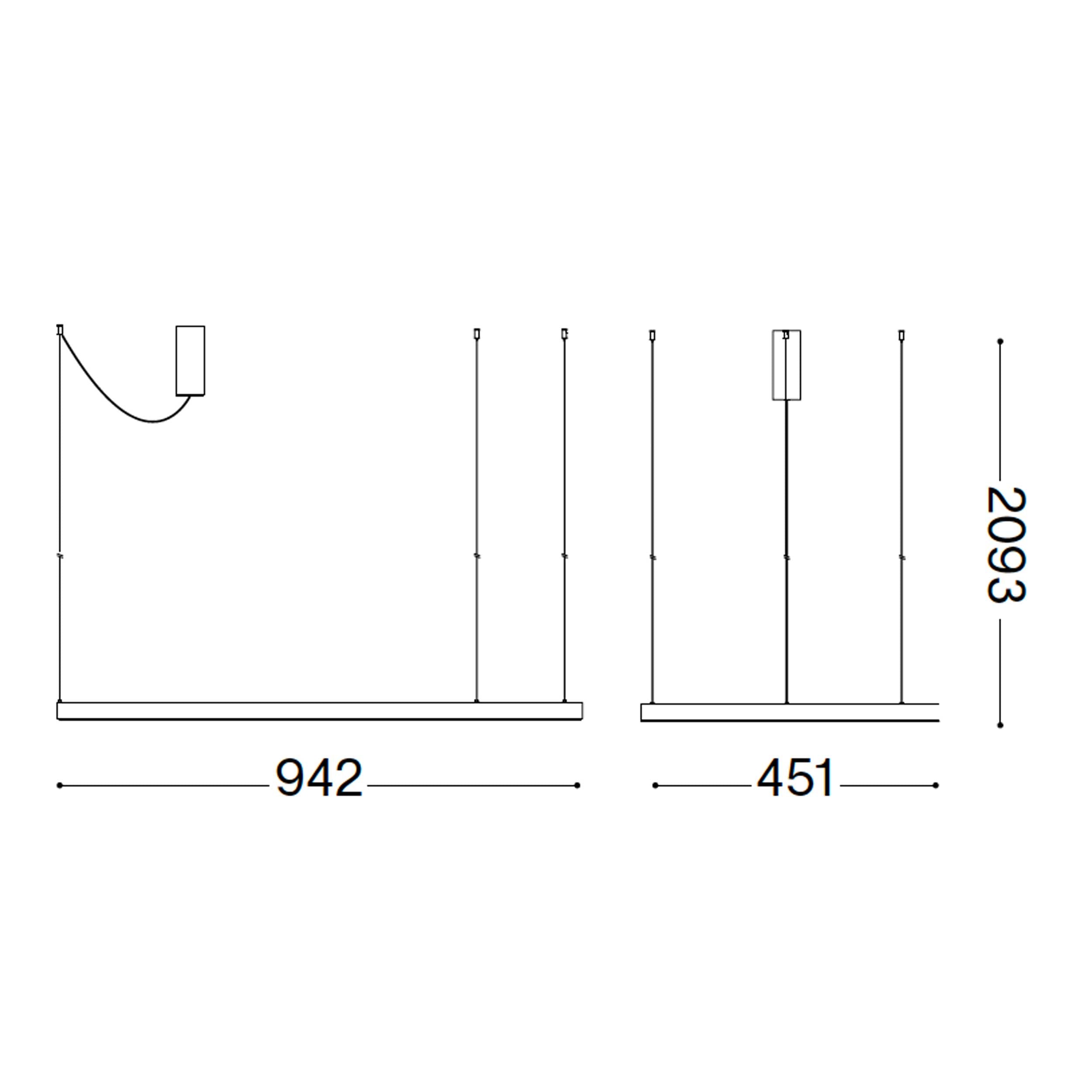 Ideal lux Waves LED viseča svetilka