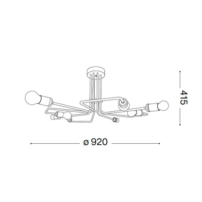 Ideal lux Triumph E27 viseča linearna svetilka