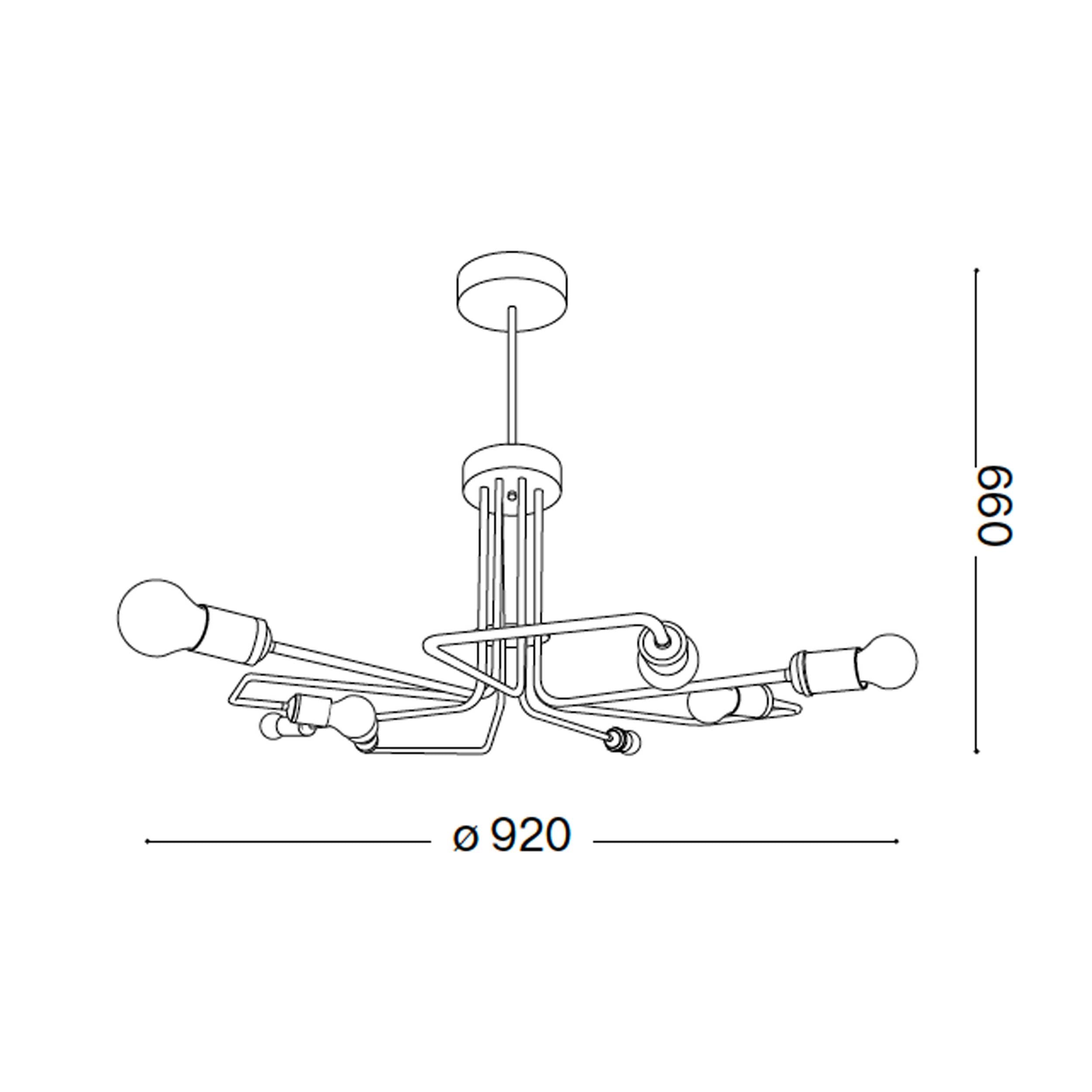 Ideal lux Triumph E27 viseča linearna svetilka