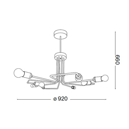 Ideal lux Triumph E27 viseča linearna svetilka