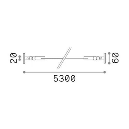 Ideal lux Tesi fleksibilen aluminijast profil za trak LED
