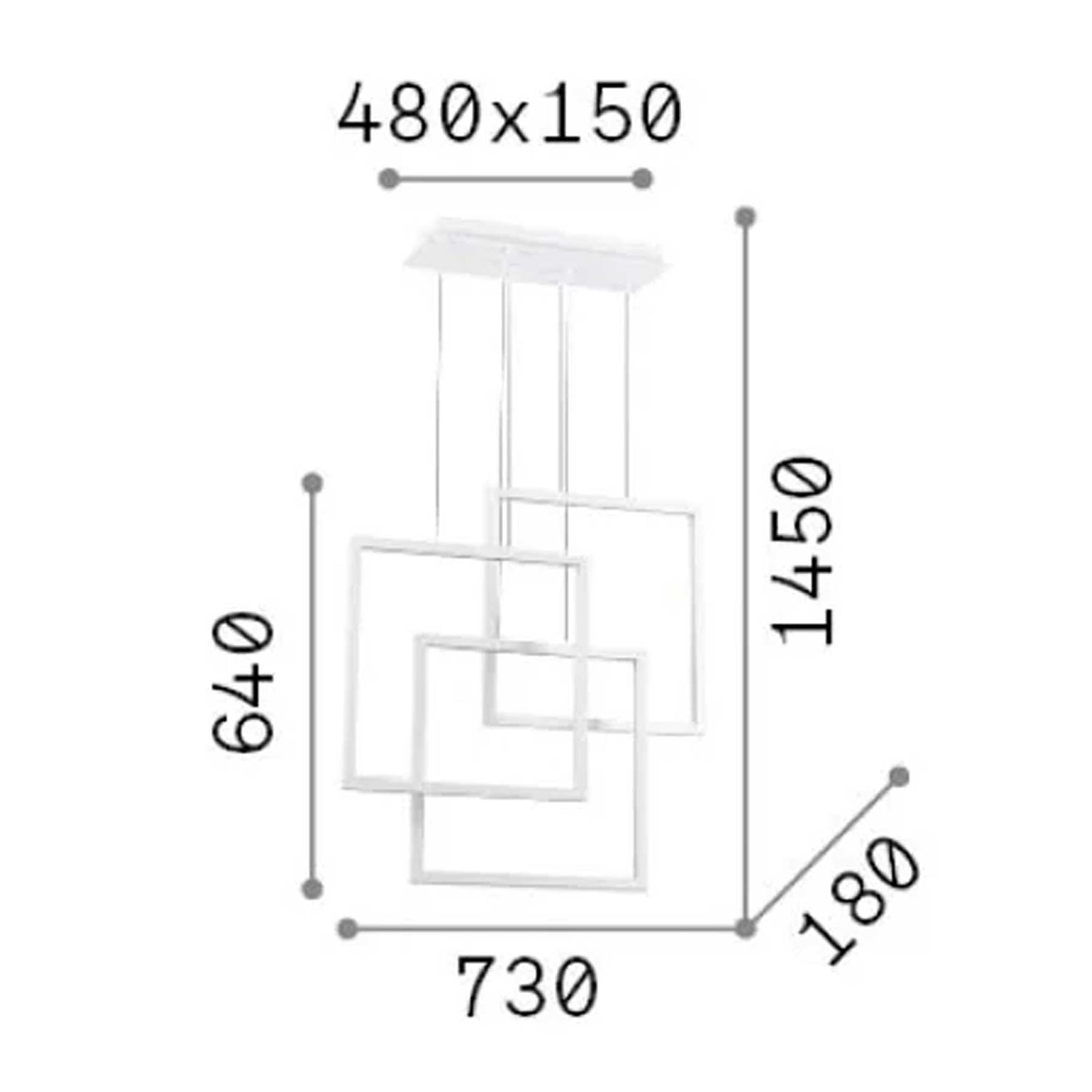 Ideal lux Frame LED závěsné svítidlo