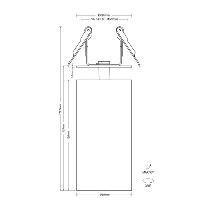 KARIZMA luce Dea Cura S LED zápustné svítidlo bílé