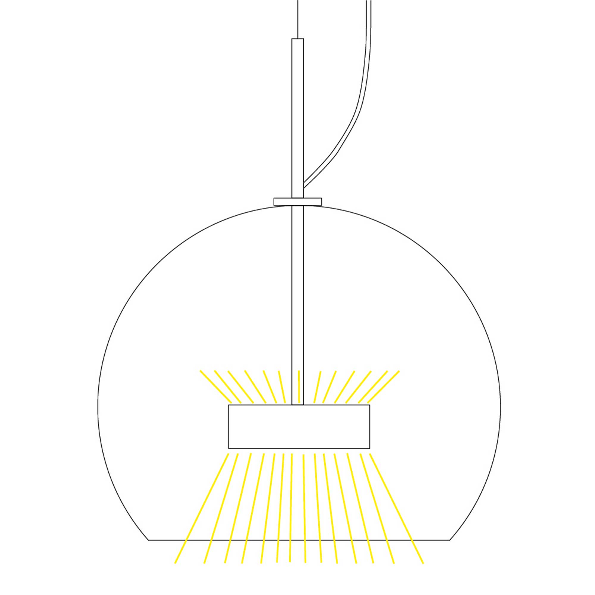 Lucis Omnia Glass LED závěsné svítidlo