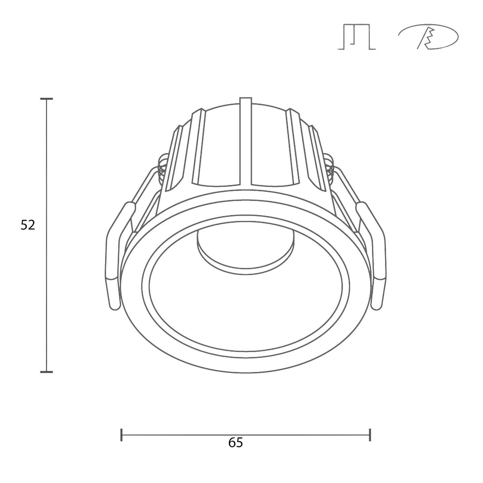 Maytoni downlight Alfa LED 36° vgradna okrogla svetilka, bela