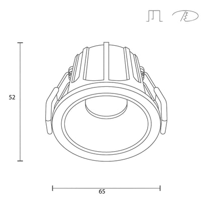 Maytoni downlight Alfa LED 36° vgradna okrogla svetilka, bela