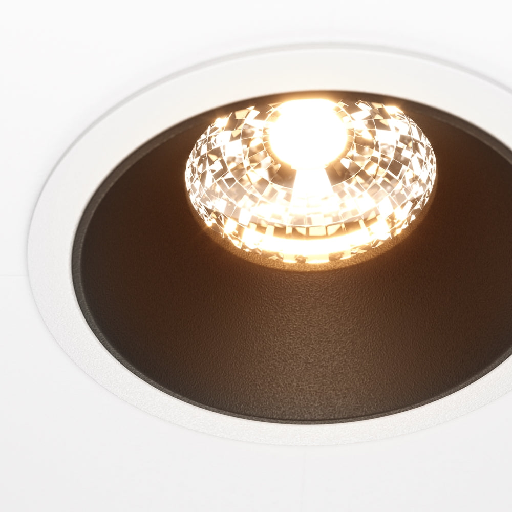 Maytoni downlight Alfa LED 36° vgradna okrogla svetilka, črna