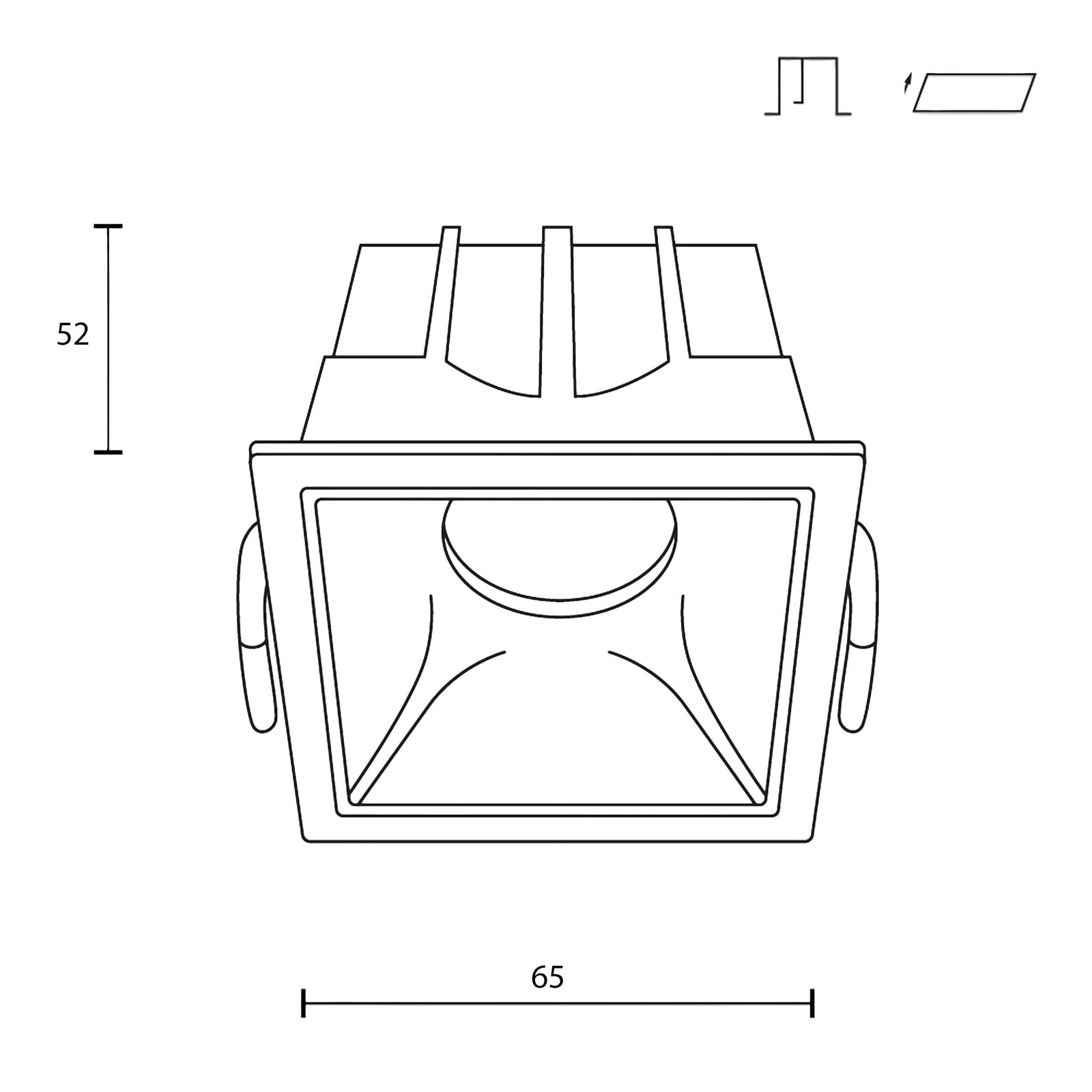 Maytoni downlight Alfa LED 10W 36° vgradna kvadratna svetilka, bela
