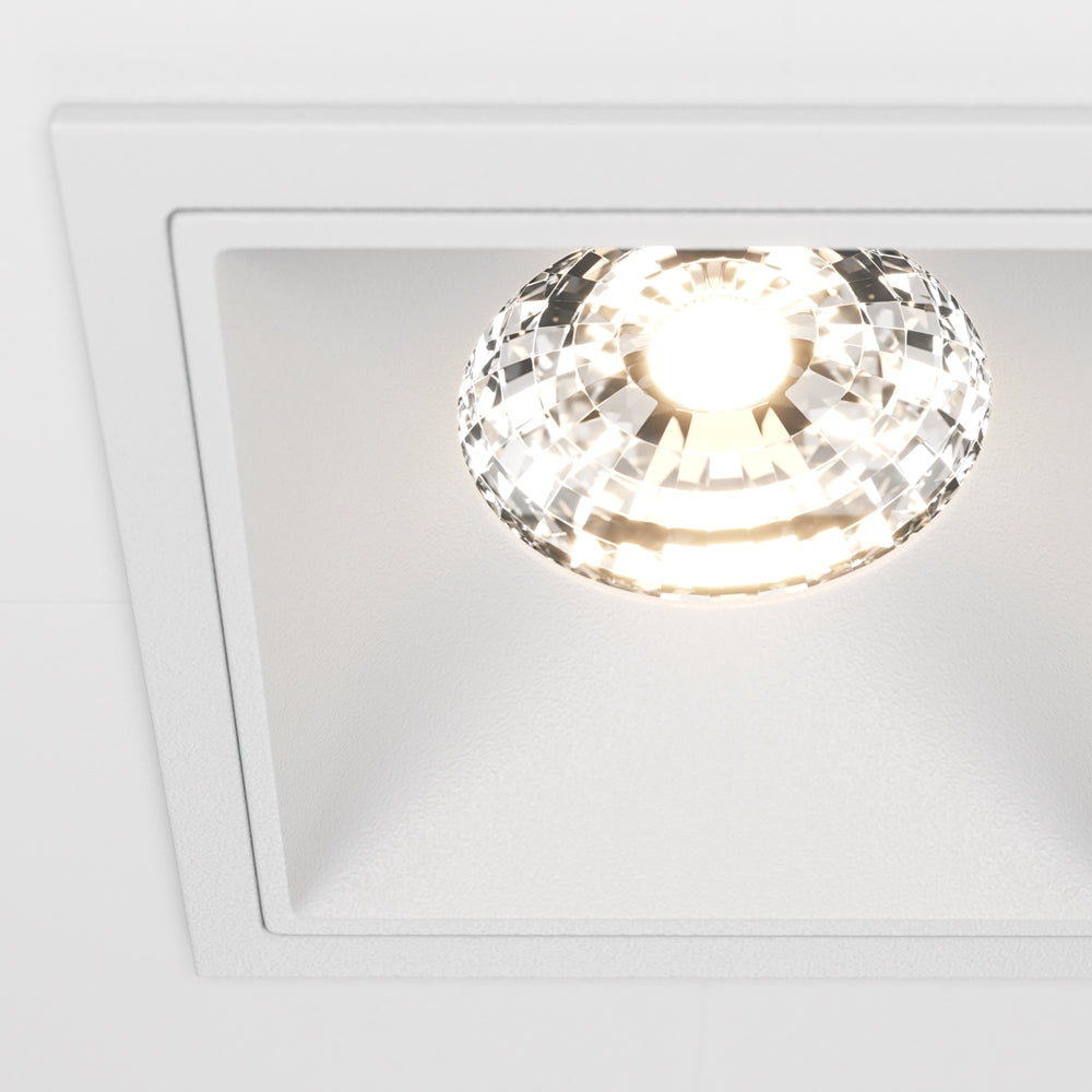 Maytoni downlight Alfa LED 15W 36° vgradna kvadratna svetilka, bela