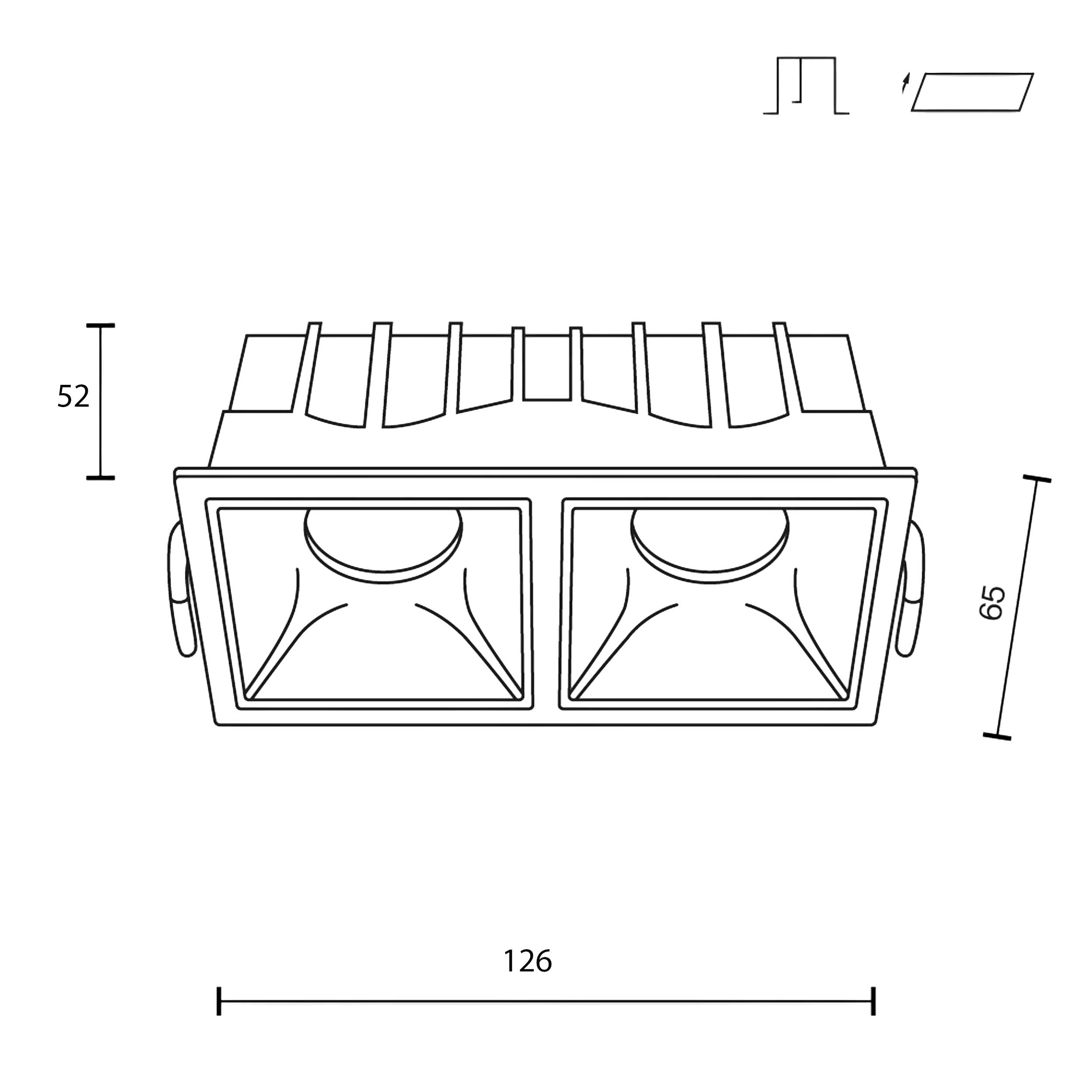 Maytoni downlight Alfa LED 10W 36° vgradna kvadratna svetilka, bela