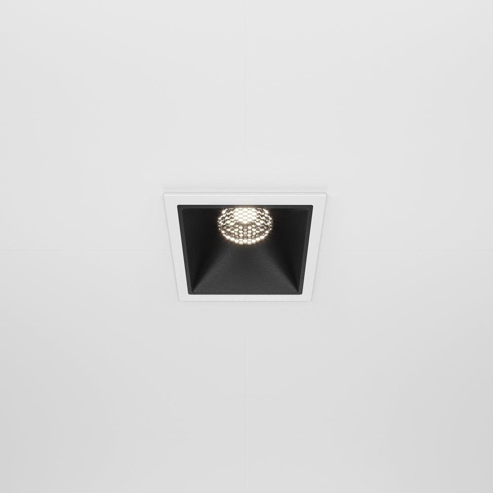 Maytoni downlight Alfa LED 10W 36° vgradna kvadratna svetilka, črna