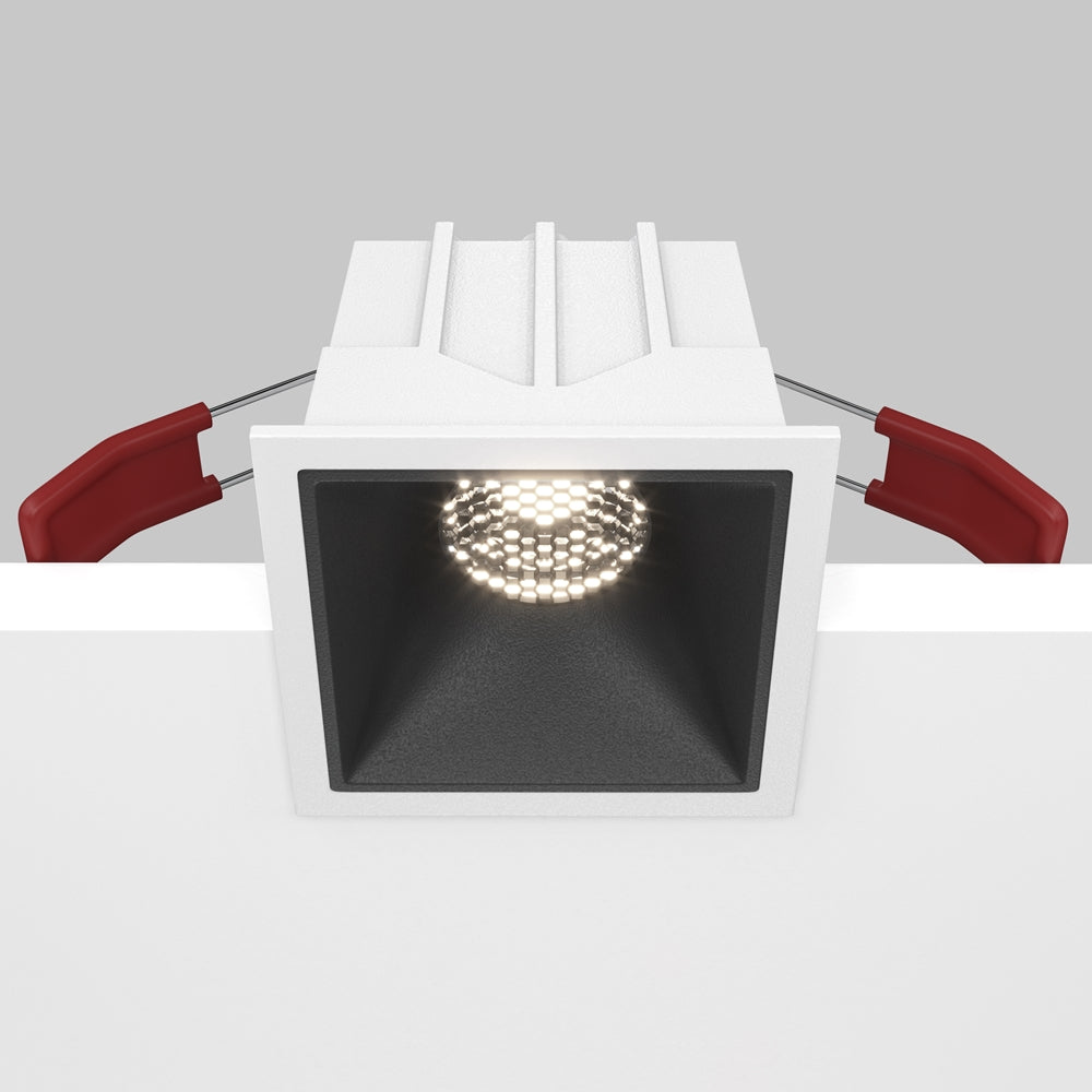 Maytoni downlight Alfa LED 10W 36° vgradna kvadratna svetilka, črna