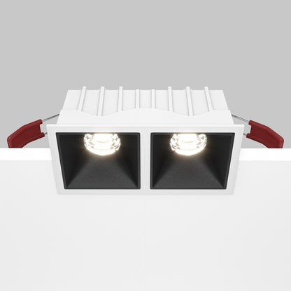 Maytoni downlight Alfa LED 10W 36° vgradna kvadratna svetilka, črna
