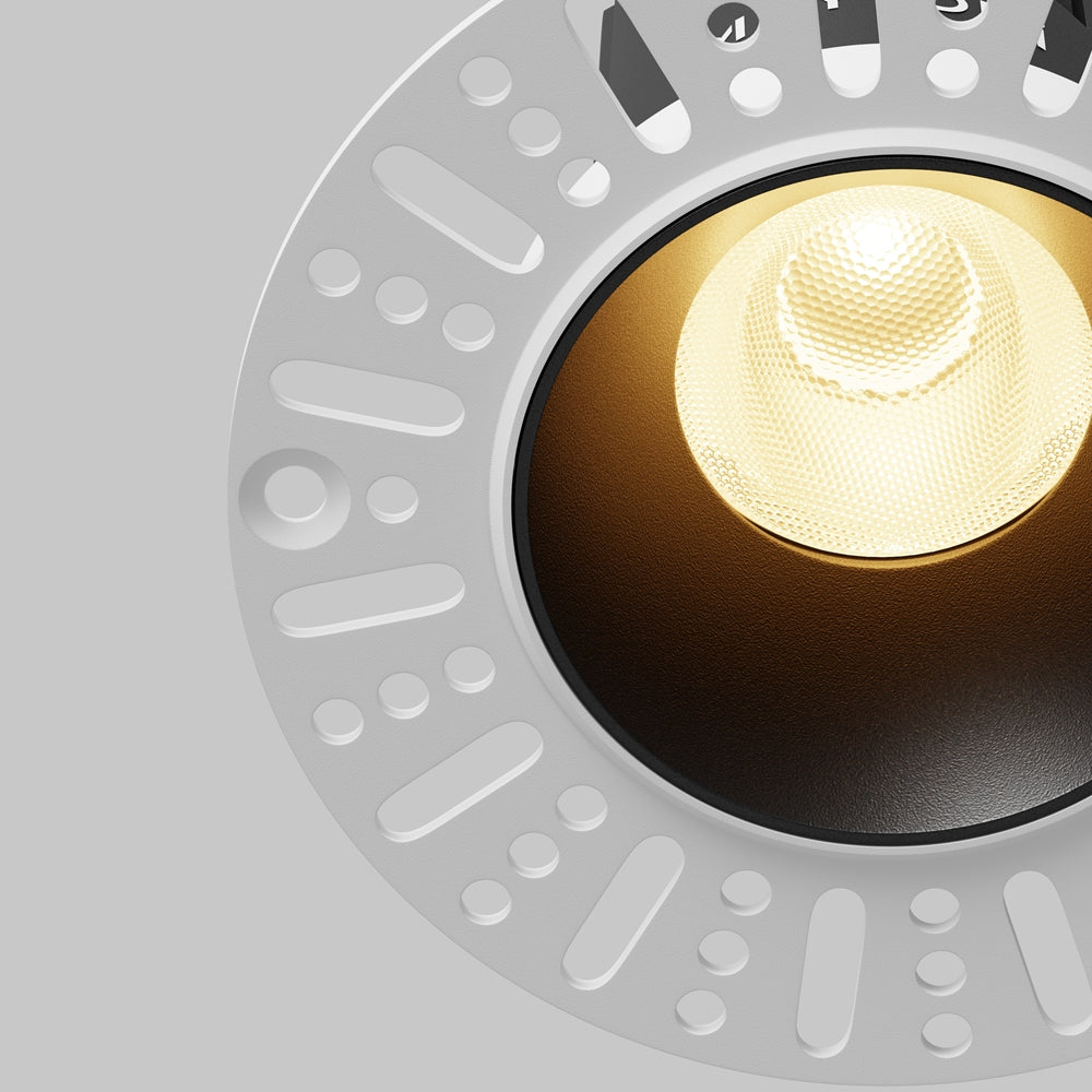 Maytoni downlight Dip LED 50° vgradna okrogla svetilka, črna