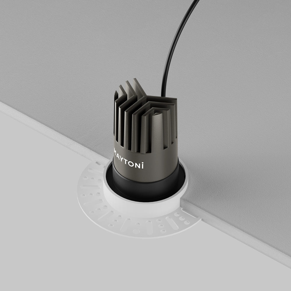 Maytoni downlight Dip LED 50° vgradna okrogla svetilka, črna