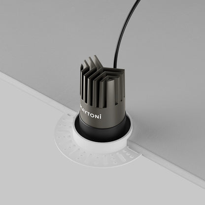 Maytoni downlight Dip LED 50° vgradna okrogla svetilka, črna