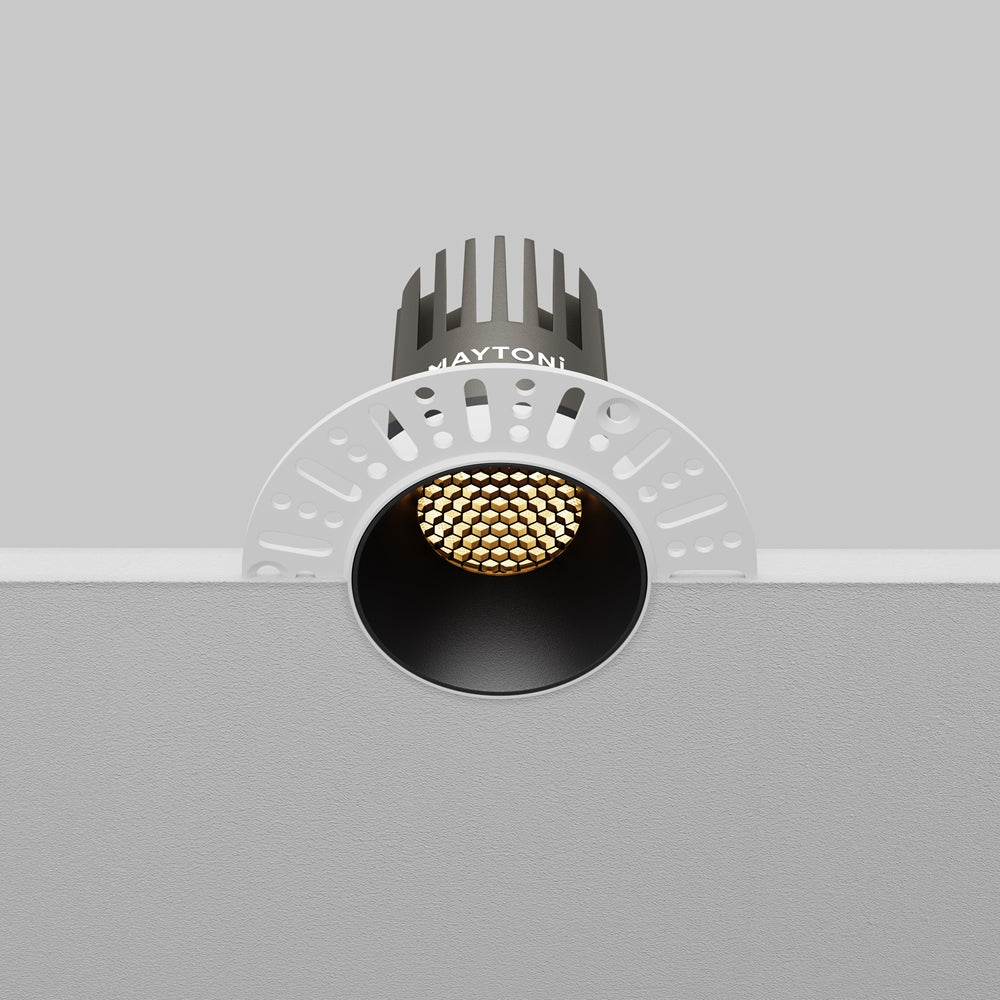 Maytoni downlight Dip LED 50° vgradna okrogla svetilka, črna