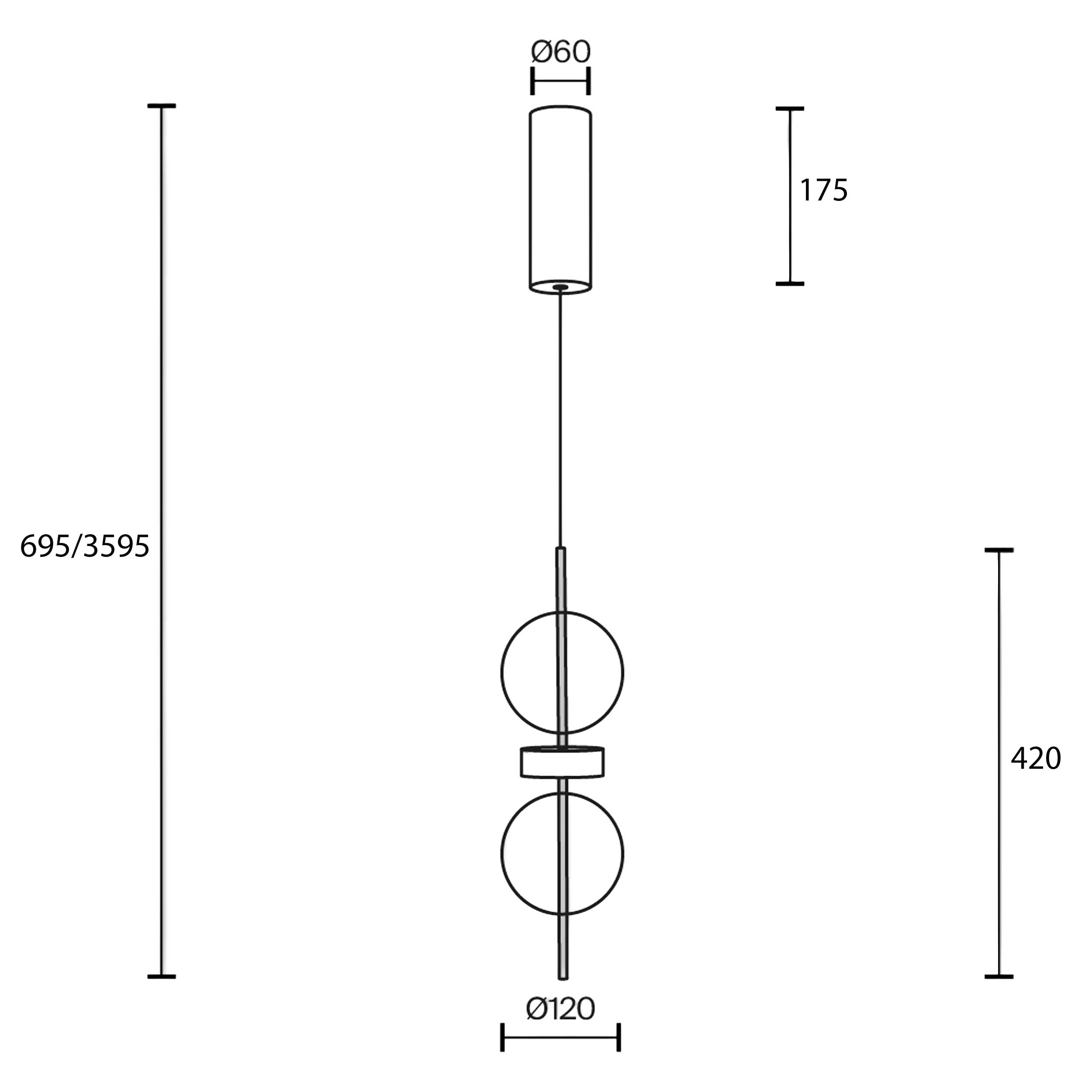 Maytoni Double Moon LED viseča svetilka