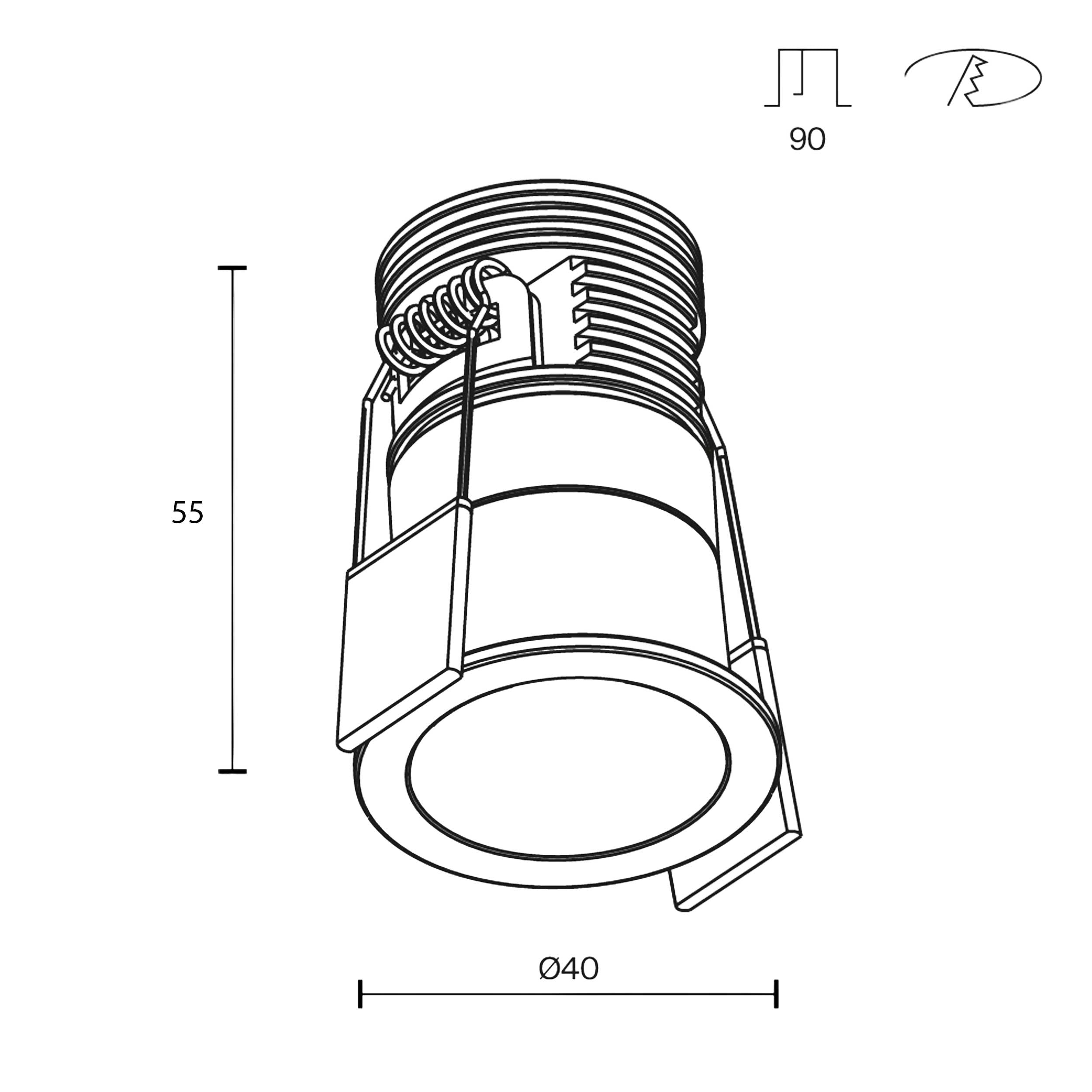 Maytoni downlight Minor LED 24° vgradna okrogla svetilka