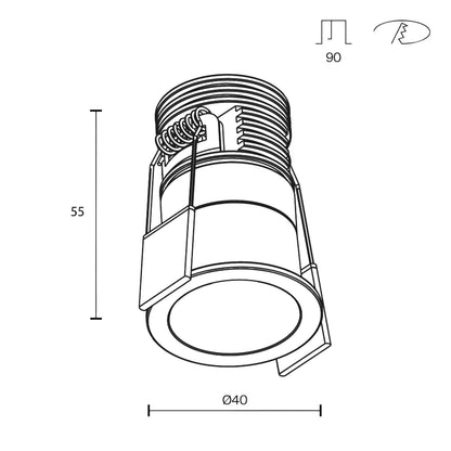 Maytoni downlight Minor LED 24° vgradna okrogla svetilka