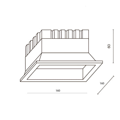 Maytoni downlight Okno LED 24W 120° vgradna kvadratna svetilka