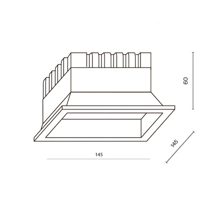 Maytoni downlight Okno LED 100° vgradna kvadratna svetilka