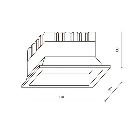 Maytoni downlight Okno LED 100° vgradna kvadratna svetilka