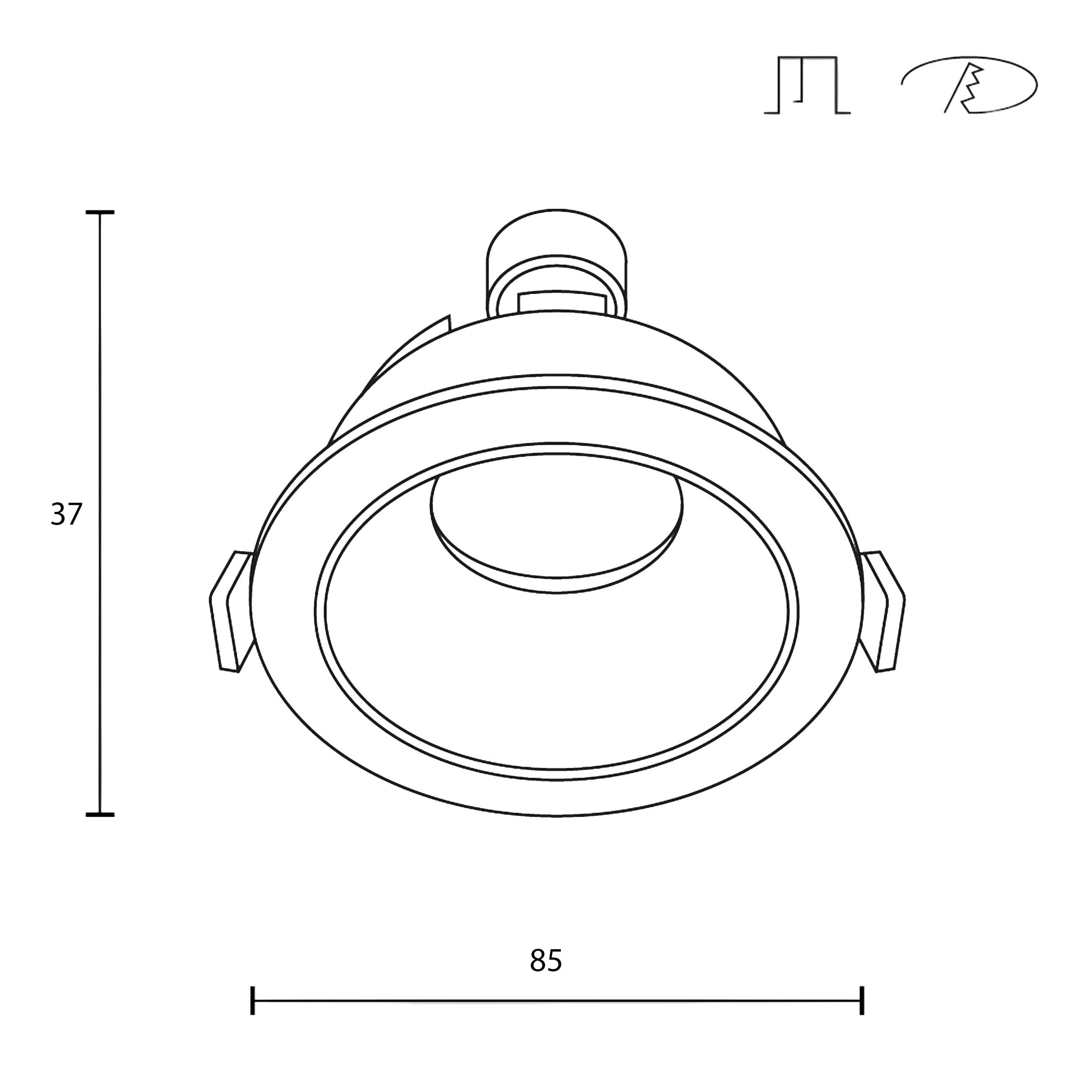 Maytoni downlight Share GU10 vgradna okrogla svetilka