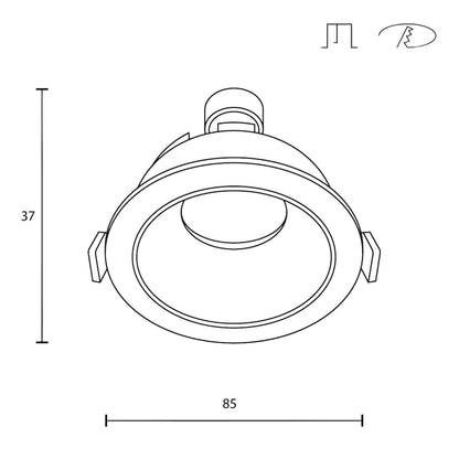 Maytoni downlight Share GU10 vgradna okrogla svetilka