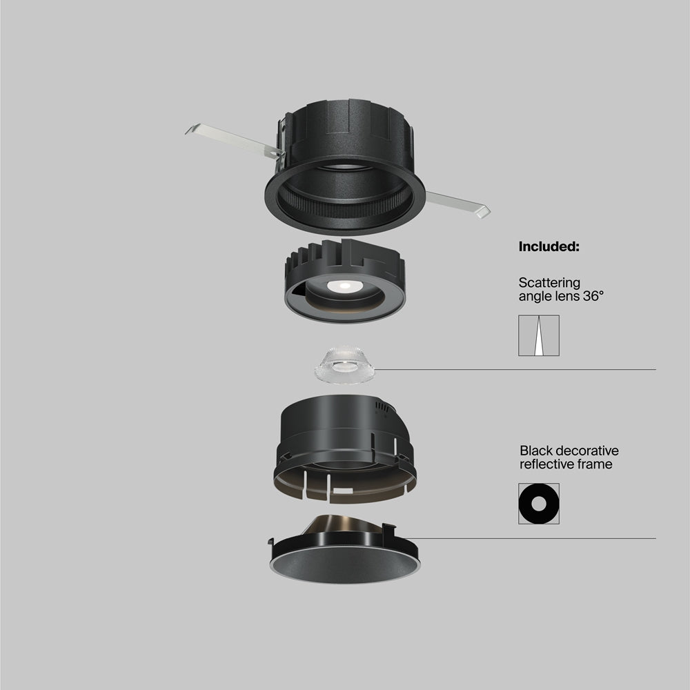 Maytoni downlight Wise LED 36° vgradna okrogla svetilka