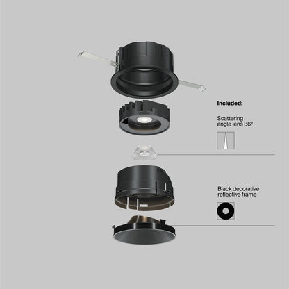 Maytoni downlight Wise LED 36° vgradna okrogla svetilka